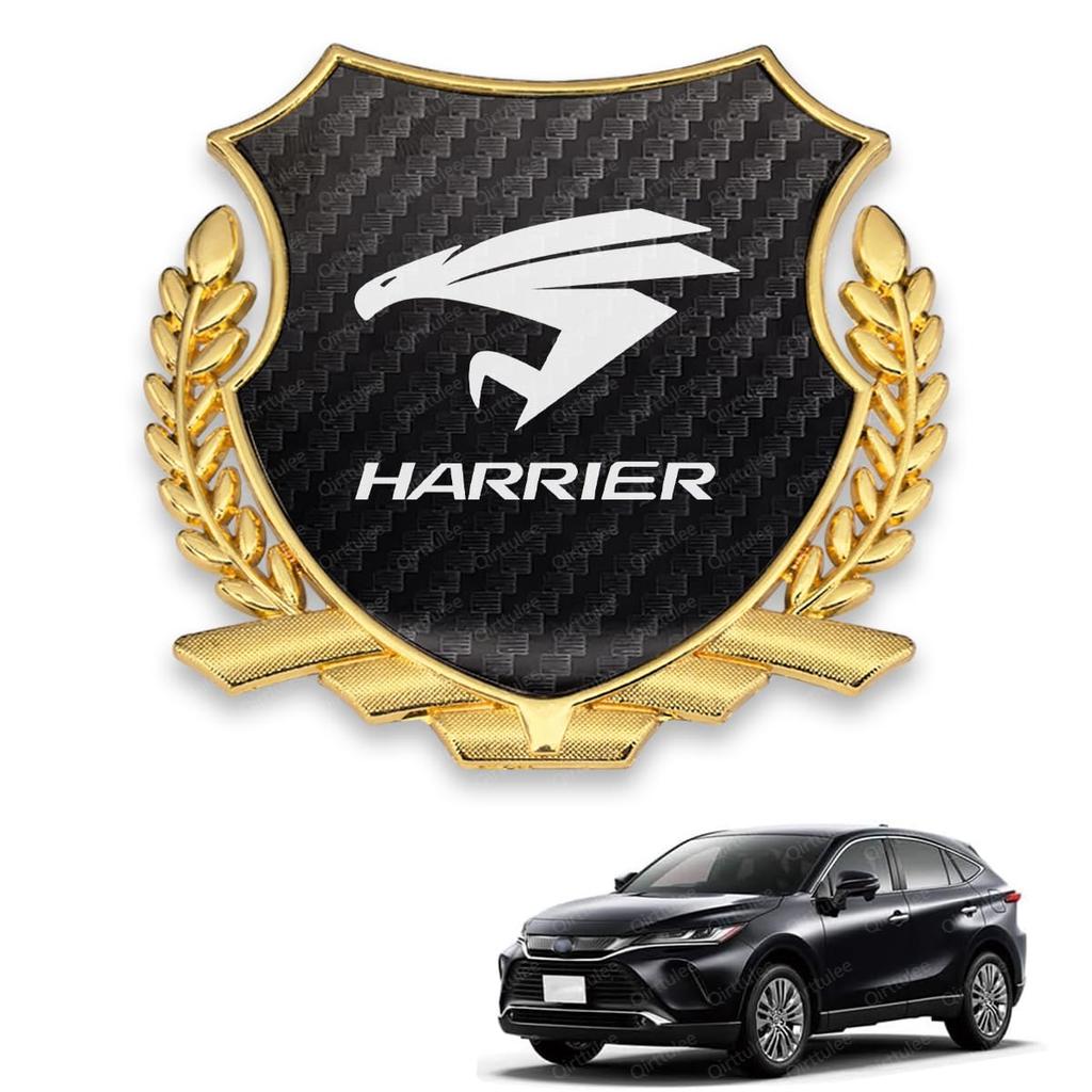 Harrier Car Metal Harrier 60 80 Series Car Sticker Car Logo Decorative Sticker Fiber Emblem, Emblem, Series, Decal, (Carbon Pattern, Harrier)