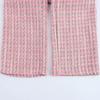 European and American French women's clothing, fashionable and versatile temperament tweed high-waisted loose straight trousers