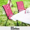 Metal Garden Chairs for Terrace, Balcony, Garden, Set, Pink, Strong X4