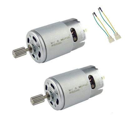 CHANCS Electric Car Motor Repair 550 DC 6V 18000RPM Gear Motor Tool DIY for Kids Electric Vehicles 2PCS