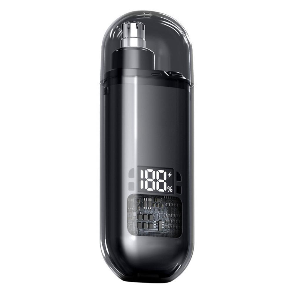 

2 в 1 электрический портативный триммер для волос в ушах и носу, профессиональная безболезненная портативная машинка для стрижки бровей для мужчин чёрный