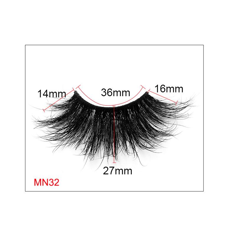 European And American Square Box Mink False Eyelashes 8d25mm Three -Dimensional Thick Slender Long Curly Eyelashes False Eyelashes