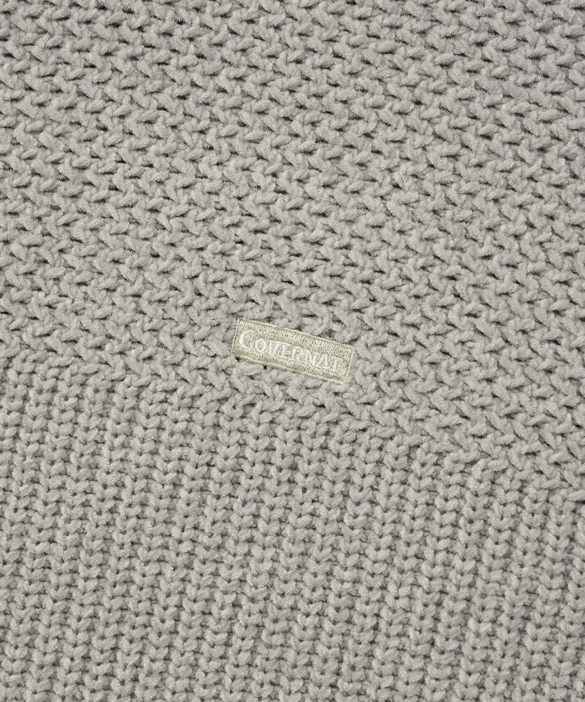 COVERNAT Velvet Box Authentic Logo Crew Neck Knit Light Grey