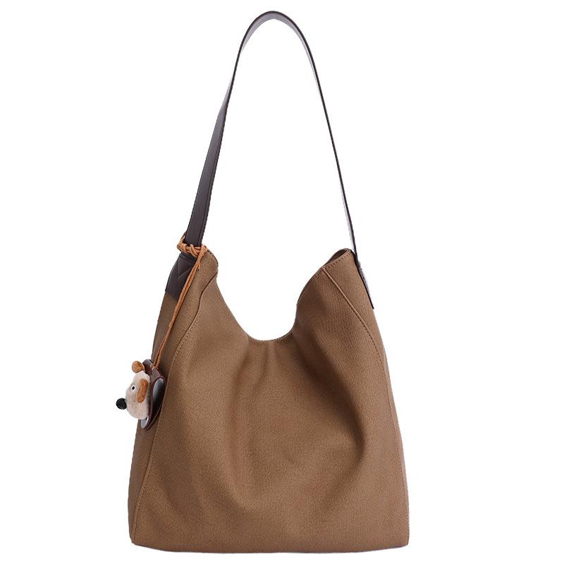Fashionable and Simple Tote Bag Casual and Versatile Crossbody Bag Colormatched Trendy Crossbody Bag At The Armpit коричневый