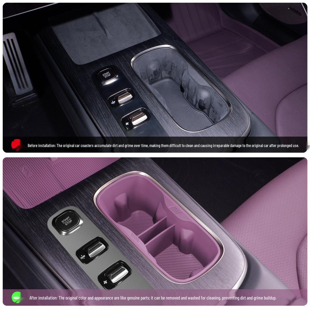 Anti-Slip Shock-Absorbing Cup Holder and Coaster for Xiaomi SU7 Console