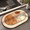 Diatom mud absorbent mat household floor mat bathroom toilet kitchen door non-slip quick drying