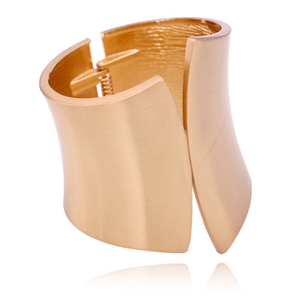 Metal Wide Open Bracelet Exaggerated Fashion Punk Bangle Chunky Heavy Bracelet  Party Jewelry