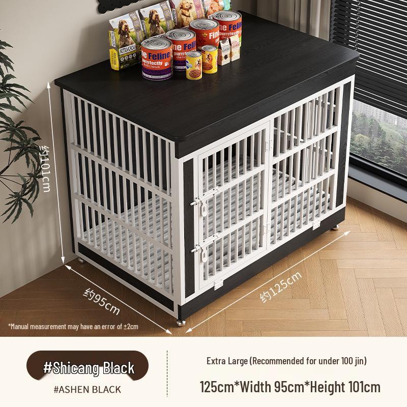 Wooden Dog Crate Villa with Toilet - Stylish Furniture for Small, Medium, Large Dogs