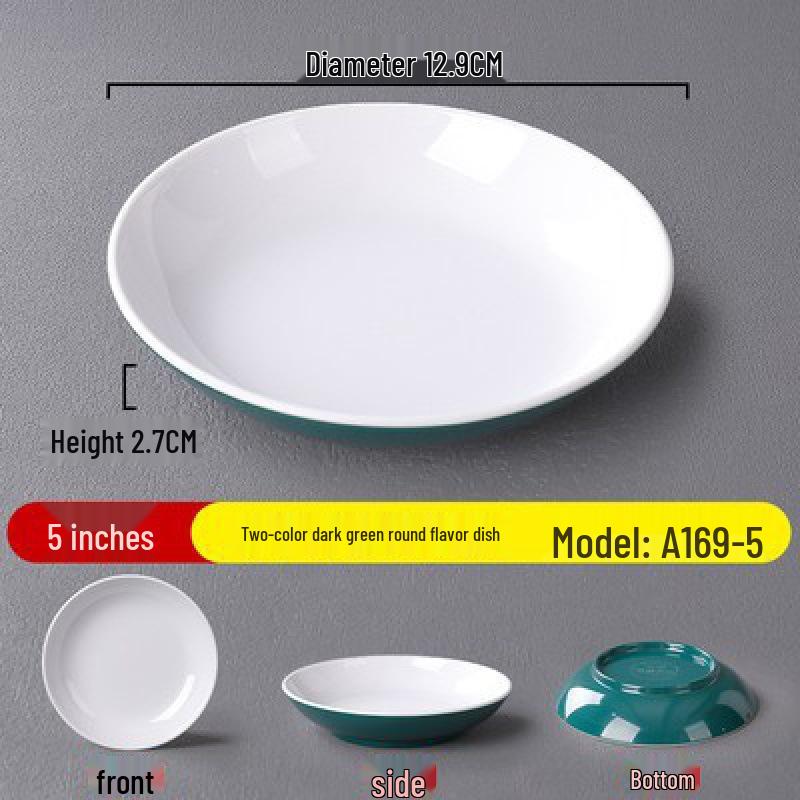 

Nordic Style Melamine Steak Plate - Round, Durable, and Creative Design for Restaurants and Home