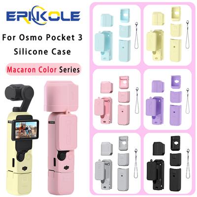 Silikonowa osłona do etui ochronnego Dji Pocket 3 Uchwyt antypoślizgowy Miękka osłona obiektywu Skórzana osłona obiektywu Do akcesoriów Dji Osmo Pocket 3