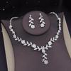 Luxury Tiaras Bridal Jewelry Sets for Women Flower Choker Necklace Sets Bride Crown Prom Wedding Jewelry Set Costume Accessory