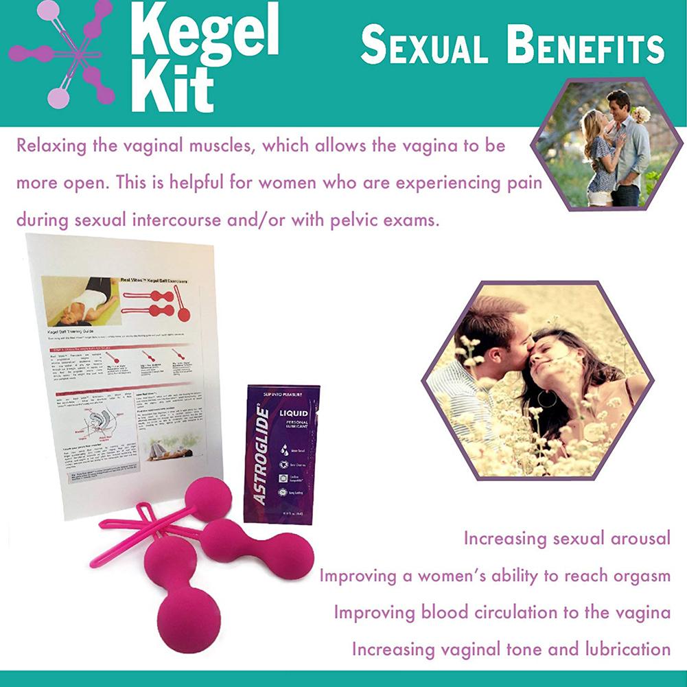 3 Pcs/set Ben Wa Balls Kegel Tightening for Internal Pelvic Floor Prolapse Weighted Exercise Set for Women