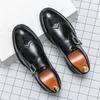 Móda Jaro Nový Vintage Design Oxfordské Boty Silná Podrážka Zvýšení Společenské Kožené Kancelářské Ležérní Boty Pánské Vyřezávané Ručně Vyráběné Business Boty