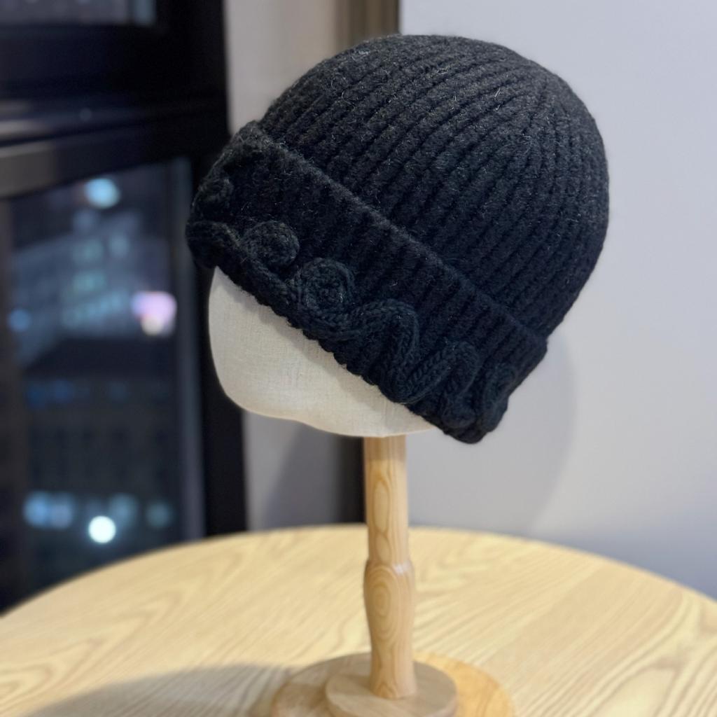 Large Head Circumference Knitted Hat Outdoor Autumn and Winter Warm and Versatile Small Cold Hat Cold Proof Headband Ear Protection Hat