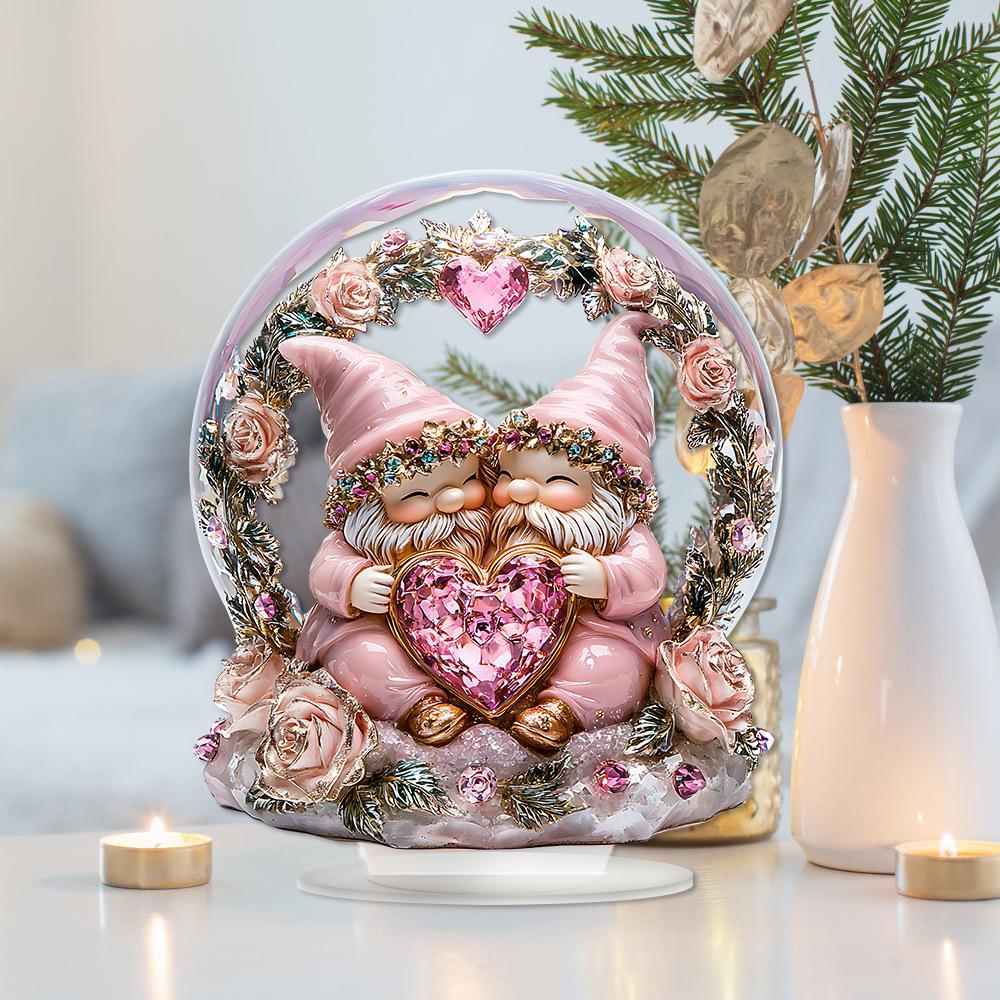 Colorful Rabbit 2D Acrylic Ornament for Easter and Valentine's Day Decor