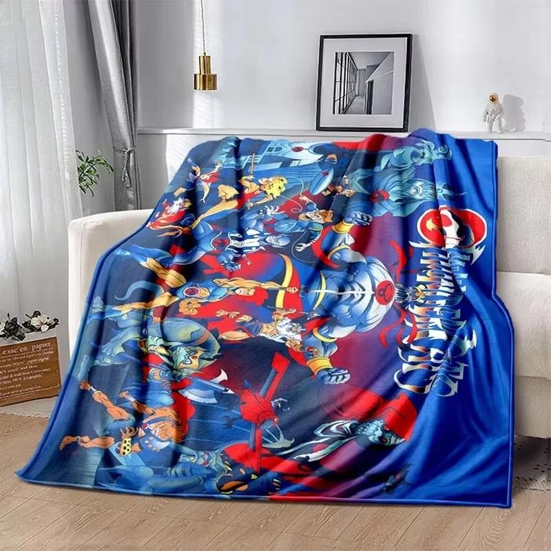 Fashion Cartoon Thundercats Printed Blanket Picnic Blankets Warm Blanket Soft and Comfortable Blanket Home Travel Birthday Gifts