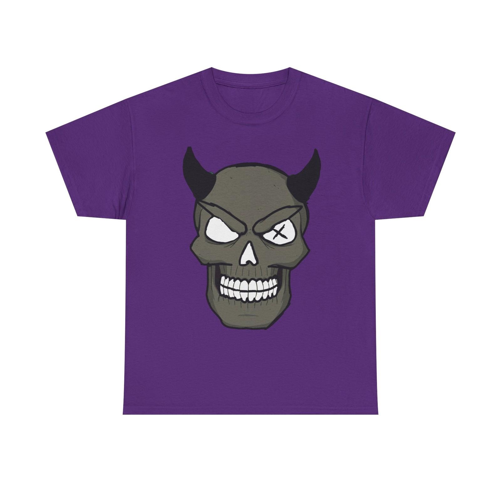 Horned Skull Tee | Demon Skull Graphic S