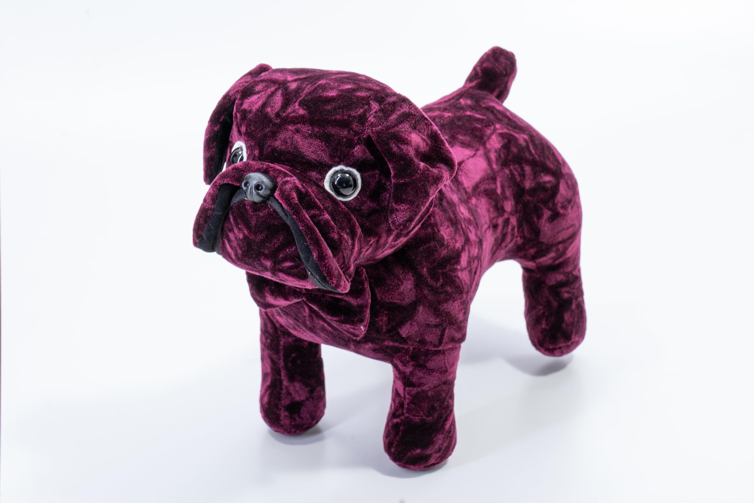 Miyabi Kinkazan Plush Chinchilla in Wine Purple with Bulldog Design (MI-BDCCWP)