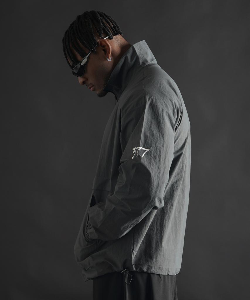 Phermenon Loose Fit Nylon Anorak [Charcoal]