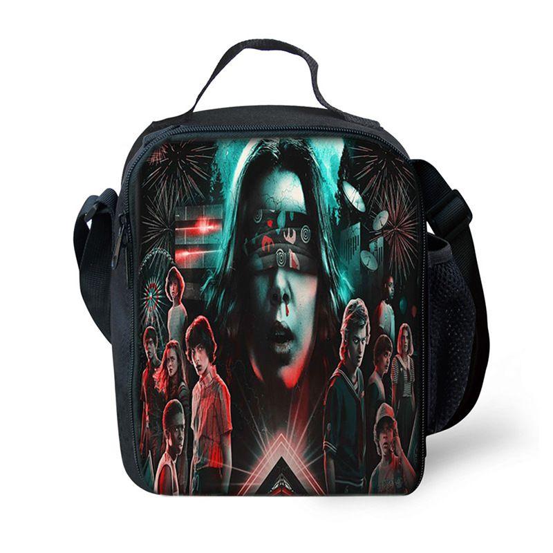 Stranger Thing Insulated Lunch Bag For Kids And Students With Adjustable Strap Perfect For Picnics And Outdoor Adventures