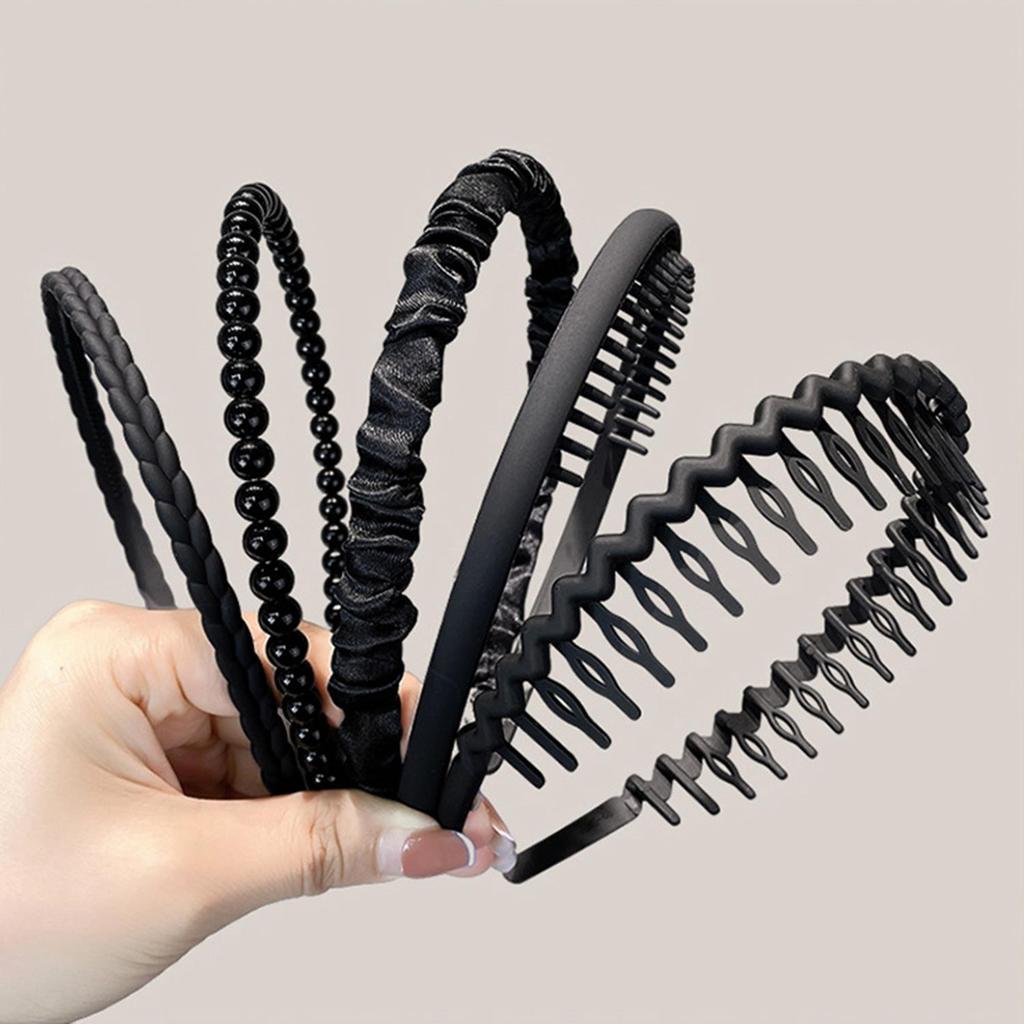 New Simple Black Head Hoop Bands Tooth Headband For Women Retro Hairbands Hair Hoop Headwear Ladies Korean Hair Accessories