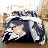 New Summer Time Rendering Bedding Set Cartoon  Three-piece Set Adult Kid Bedroom Duvet Cover Sets 3D Kawaii Girls Twin Set