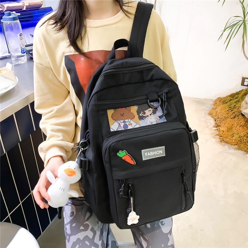 Large capacity schoolbag cute girl high school student junior high school student backpack fashion casual backpack