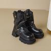 Fashion 2025 Women's Trouser Boots Thick-soled Square-toe Women Ankle Boots and Short Boots Large-size Fashion Motorcycle Boots Female