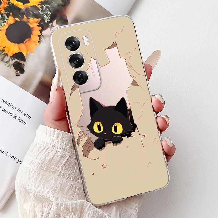 For OPPO Reno12 Pro 5G Case CPH2629 Cover Transparent Silicone Fashion Butterfly Soft Case For Reno 12 CPH2625 Reno 12Pro Fundas