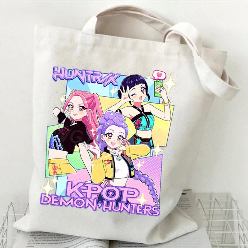 Witch Hunters Peripheral Fashion Shoulder Bag Women's Large Capacity Student Canvas Bag Work Commuter Tote Bag