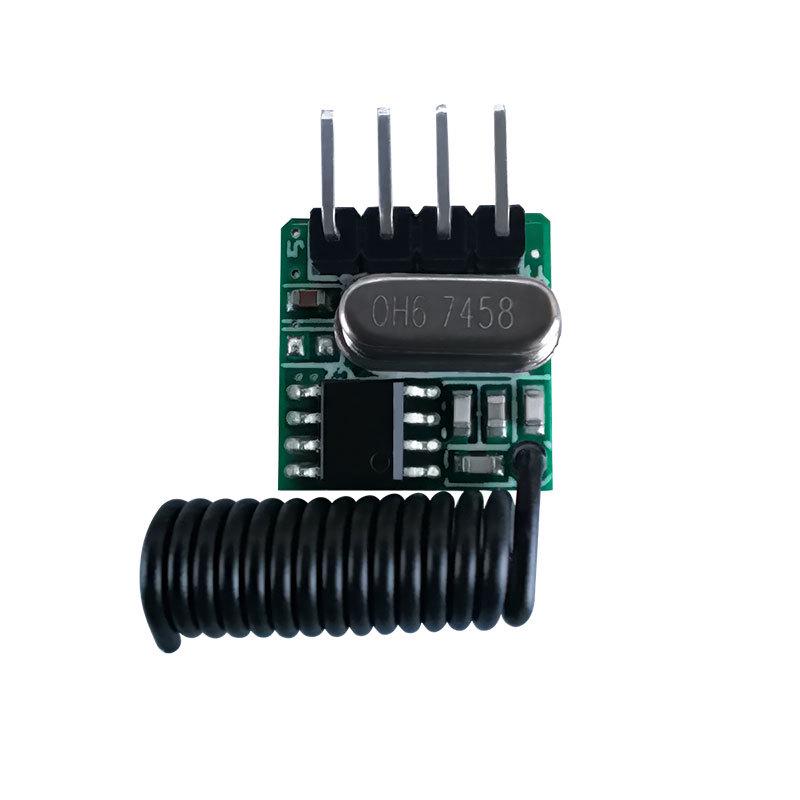 RX500 Superheterodyne 433m High-Sensitivity Wireless RF Receiver Module with Antenna for Access Control.