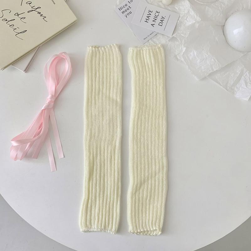 Japanese Style Leg Warmers Gothic Knit Long Socks Leggings Gaiters Autumn Winter Cuffs Ankle Heaps Socks