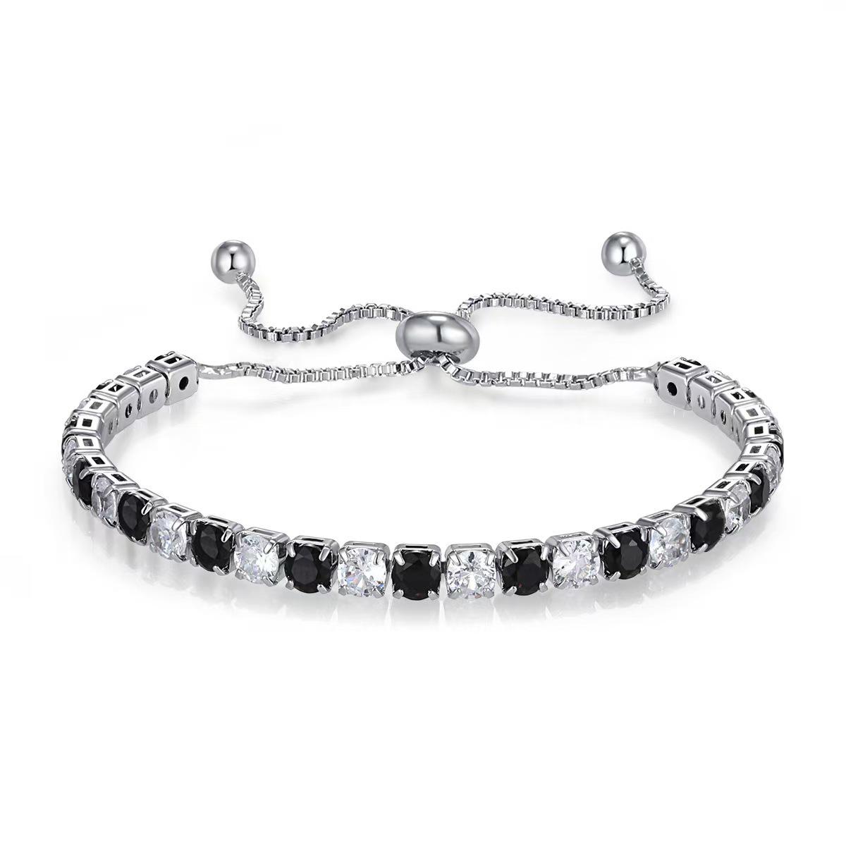 

Европейский и американский набор браслетов с цирконами: Двухцветный кристальный браслет-теннис из белого золота 4mm Crystal Zircon