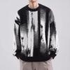 Men's Retro Tie-Dye Crew Neck Sweater - Autumn/Winter Cool Streetwear Trendy Loose Knitwear