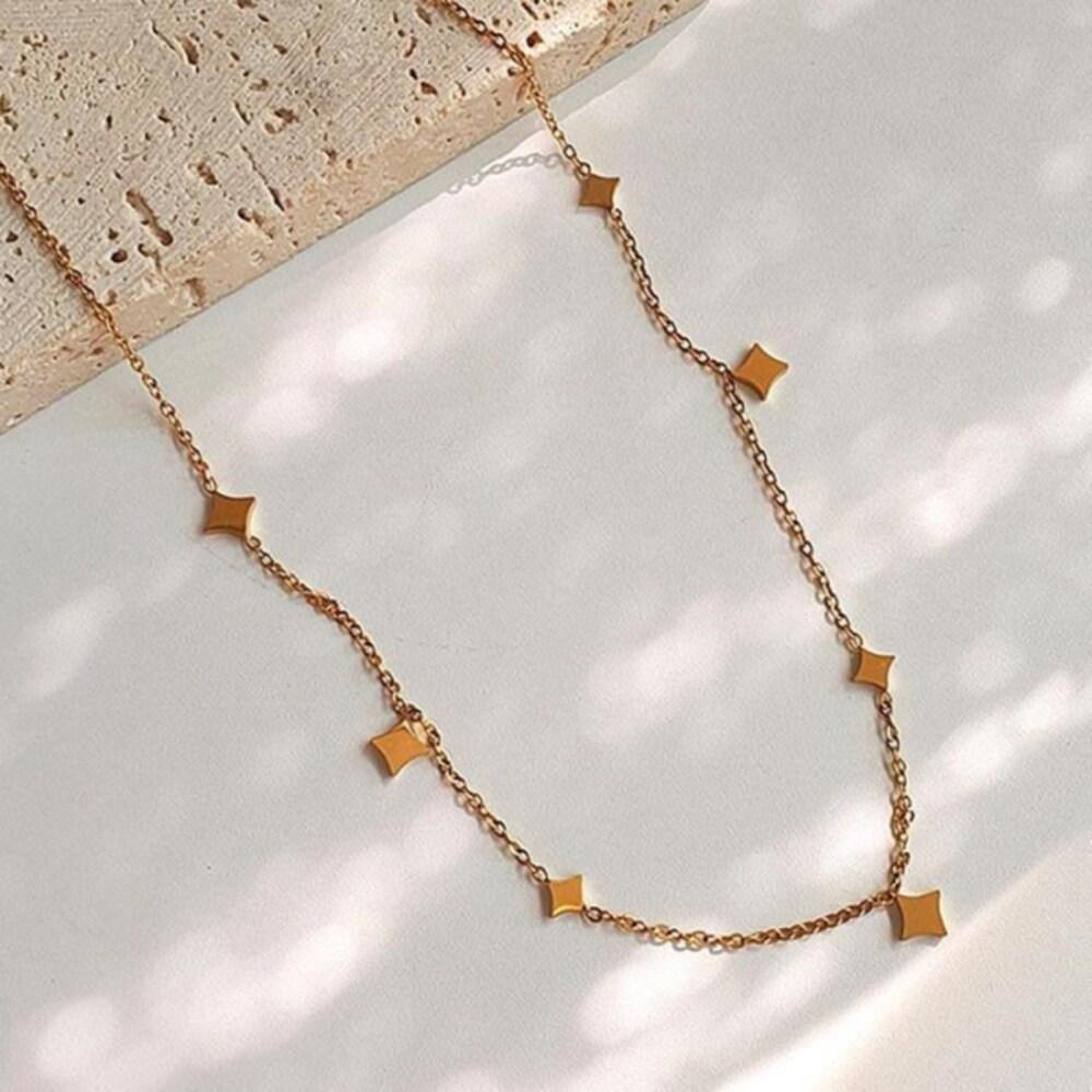 Women's Twinkle Soft Silky Chain Starlight Necklace (18739797)