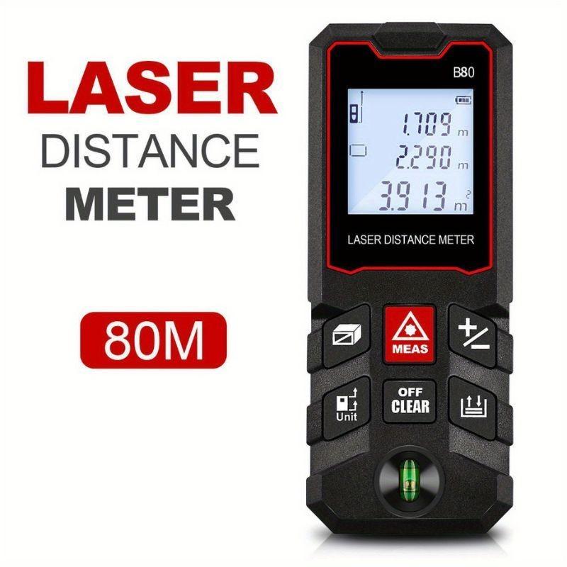 40m-100m Portable Laser Distance Meter Professional Laser Rangefinder Handheld Measuring Distance Area Volume Tool