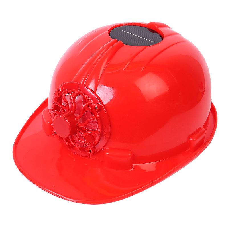 Safety Helmet Hard Hat Multi Purpose Solar Fan Helmet with Construction Site Sunscreen Breathable Helmet for Outdoor Protective красный