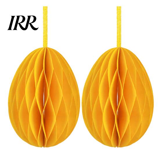 Honeycomb Wall Hanging 2 Pcs Easter Decoration 3D Paper Event Egg Ornaments for Home Classroom Decor Spring Party Supplies