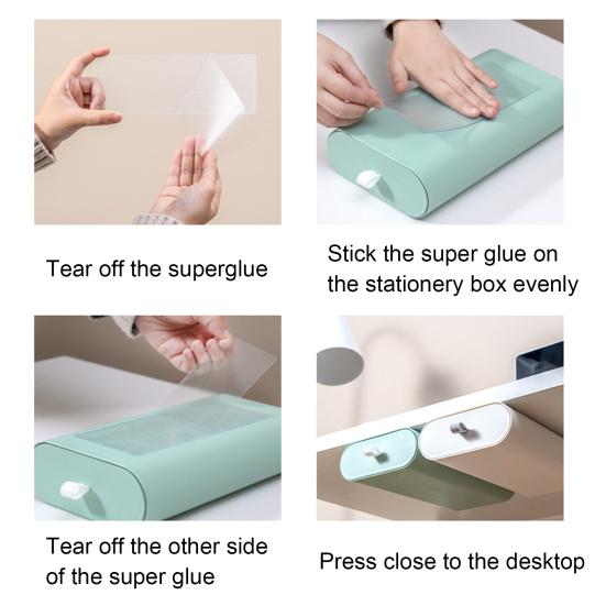 Úložný držák Samolepící skrytý úložný design Plastový úložný organizér pod stůl pro domácnost