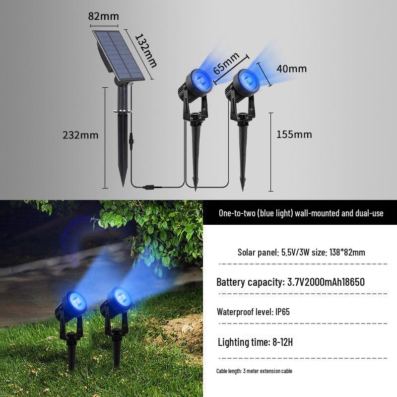 Ultra-Bright Waterproof Solar Ground Spotlight for Outdoor Garden and Landscape Lighting
