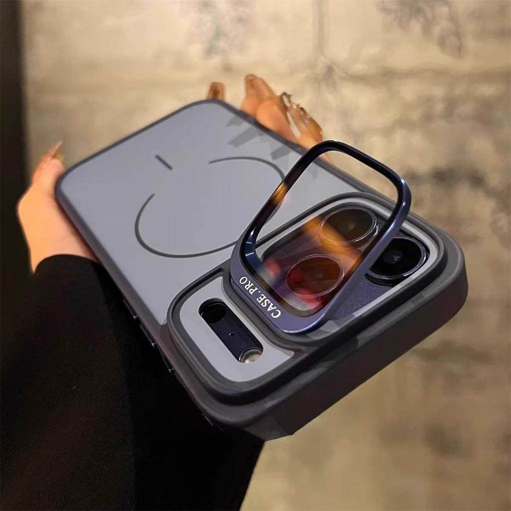 iPhone 17 Pro Max Case with Lens Protector, Stand, Matte Finish, Magnetic, Drop-Proof.