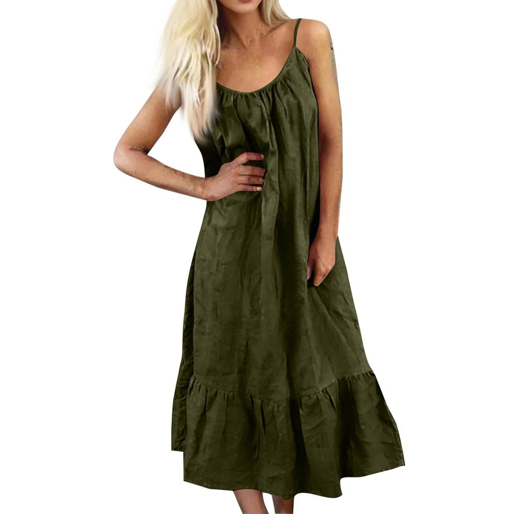 Women's Backless Strapless Dresses, Backless Loungewear Dress, Sleeveless, House Dress, Long Dress With Back Bow