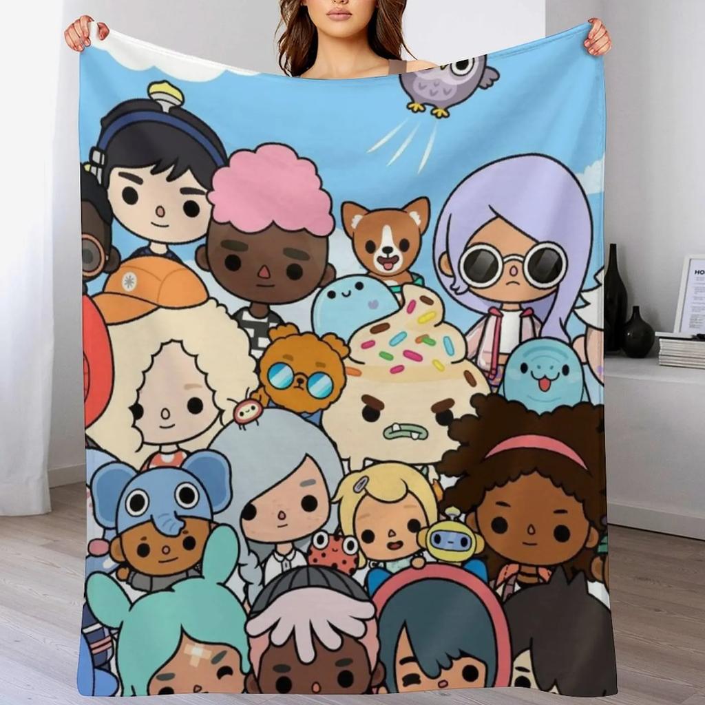 Toca Boca Throw Blanket Long Lasting Soft Plush Blanket For Daily Use