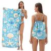 Microfiber Collapsible Sand Towel With Storage Bag For Beach Use