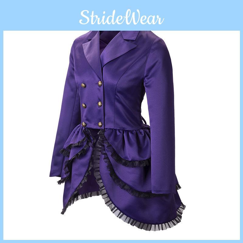 Women's Double-breasted Lace Trim Medieval Renaissance Cos Stage Performance Outfit