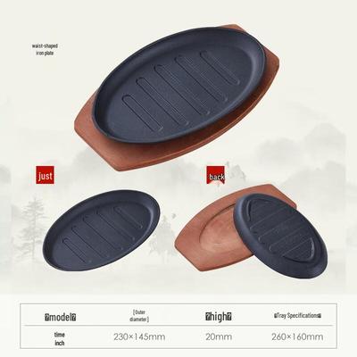 Cast Iron Teppanyaki Sizzling Plate Set