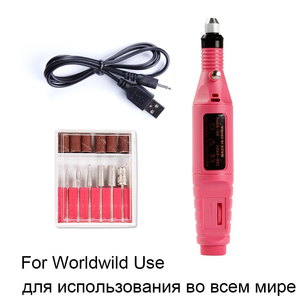 Electric Manicure Apparatus Milling Cutter Drill Bit Set Pedicure Machine US Plug Gel Remover Tool