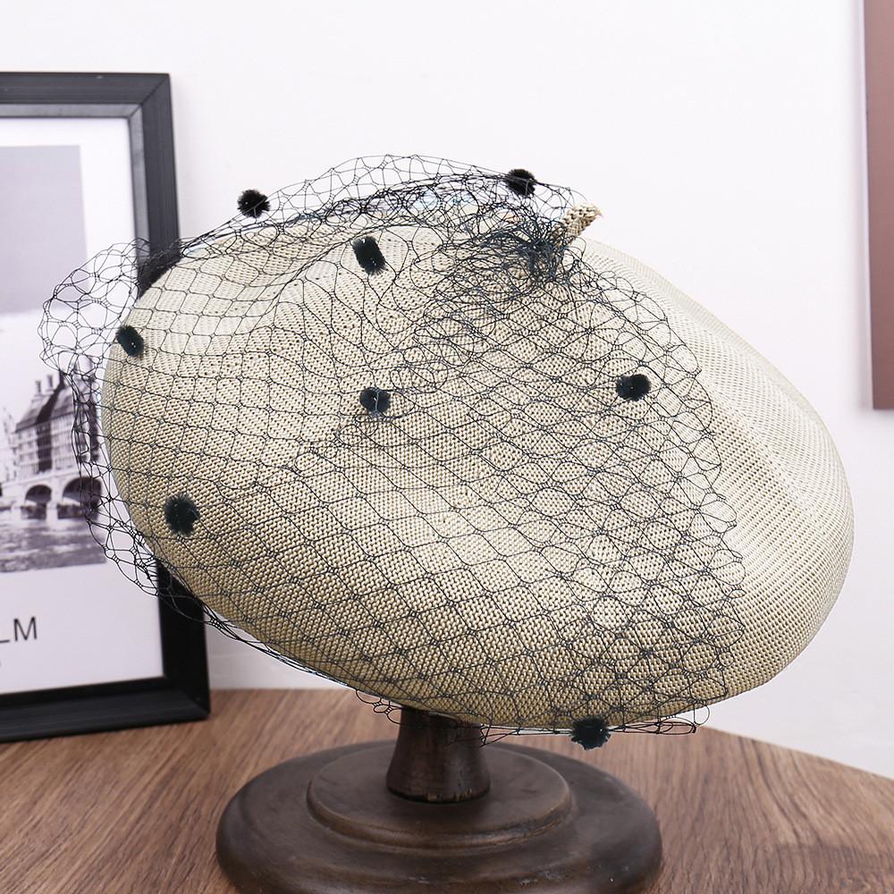 Stylish Mesh Cotton Beret Hat For Women With Vintage Design And Breathable Fit For Daily Use