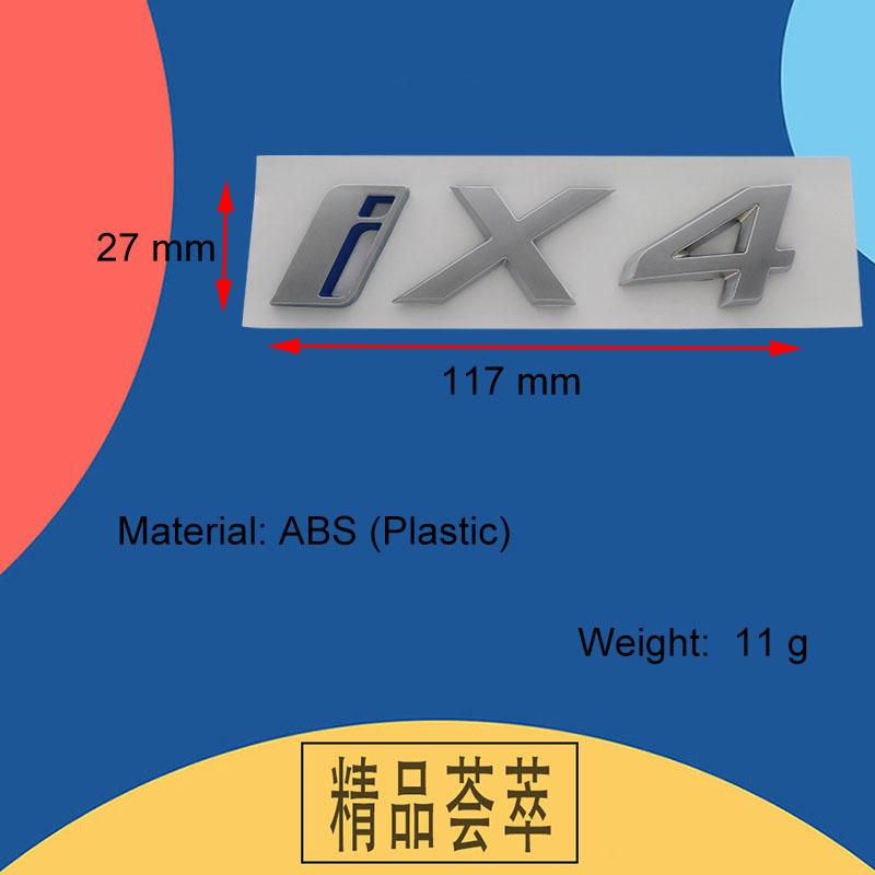 3D Premium IX4 i X4 for IX4 i X4 Electric Cars Engine Hood Fender trunk Tail Rear Decal Emblem Badge Sticker