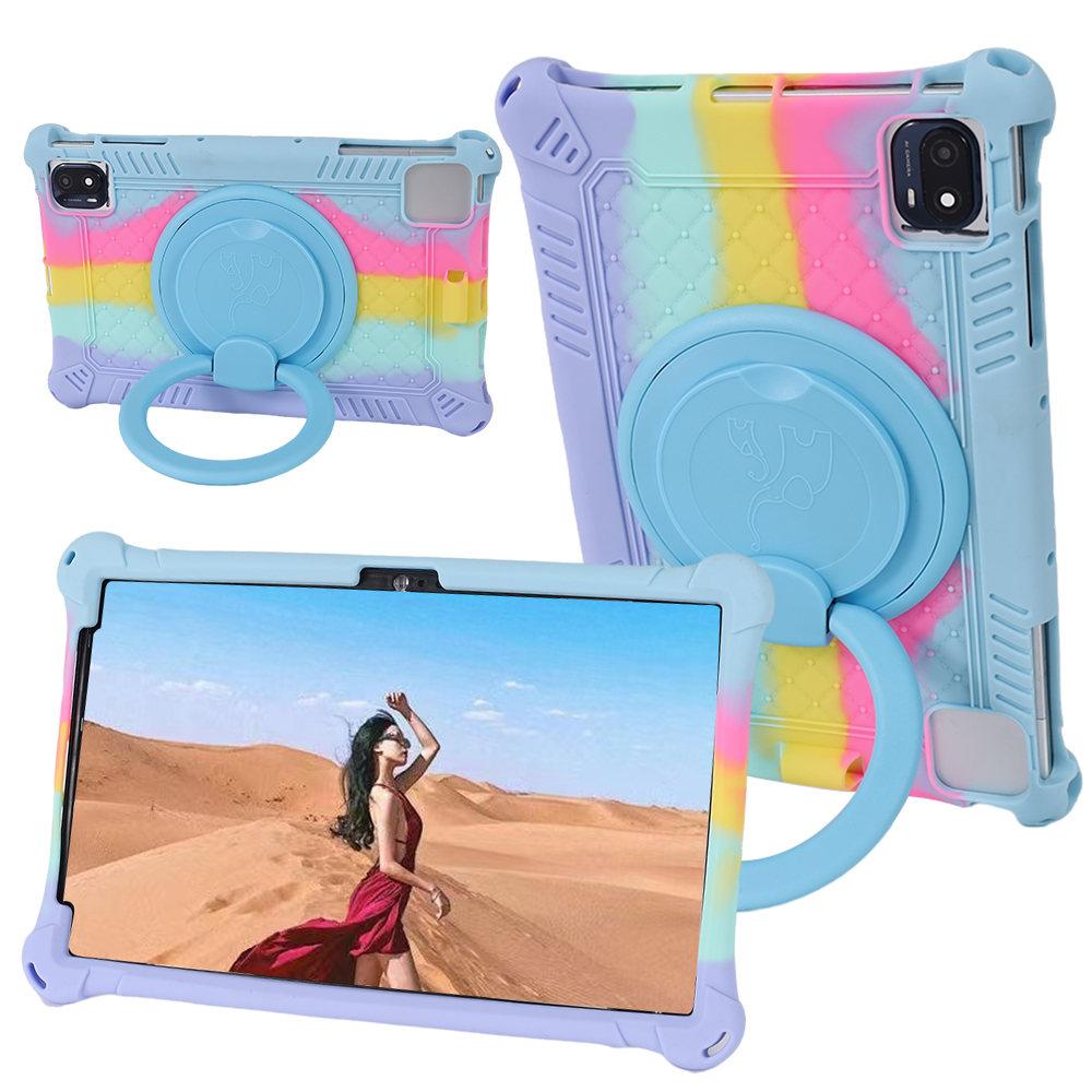 360 Rotating Soft Silicone Kids Safe Case For OPPO Pad Air 10.36inch Handle Kickstand Protective Tablet Cover